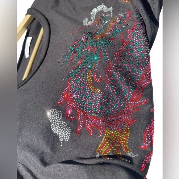 Lauren Moshi Ursula Pink Dragon Tee with Studs - Picture 5 of 11